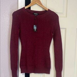 Express Women's Burgundy Sweater
